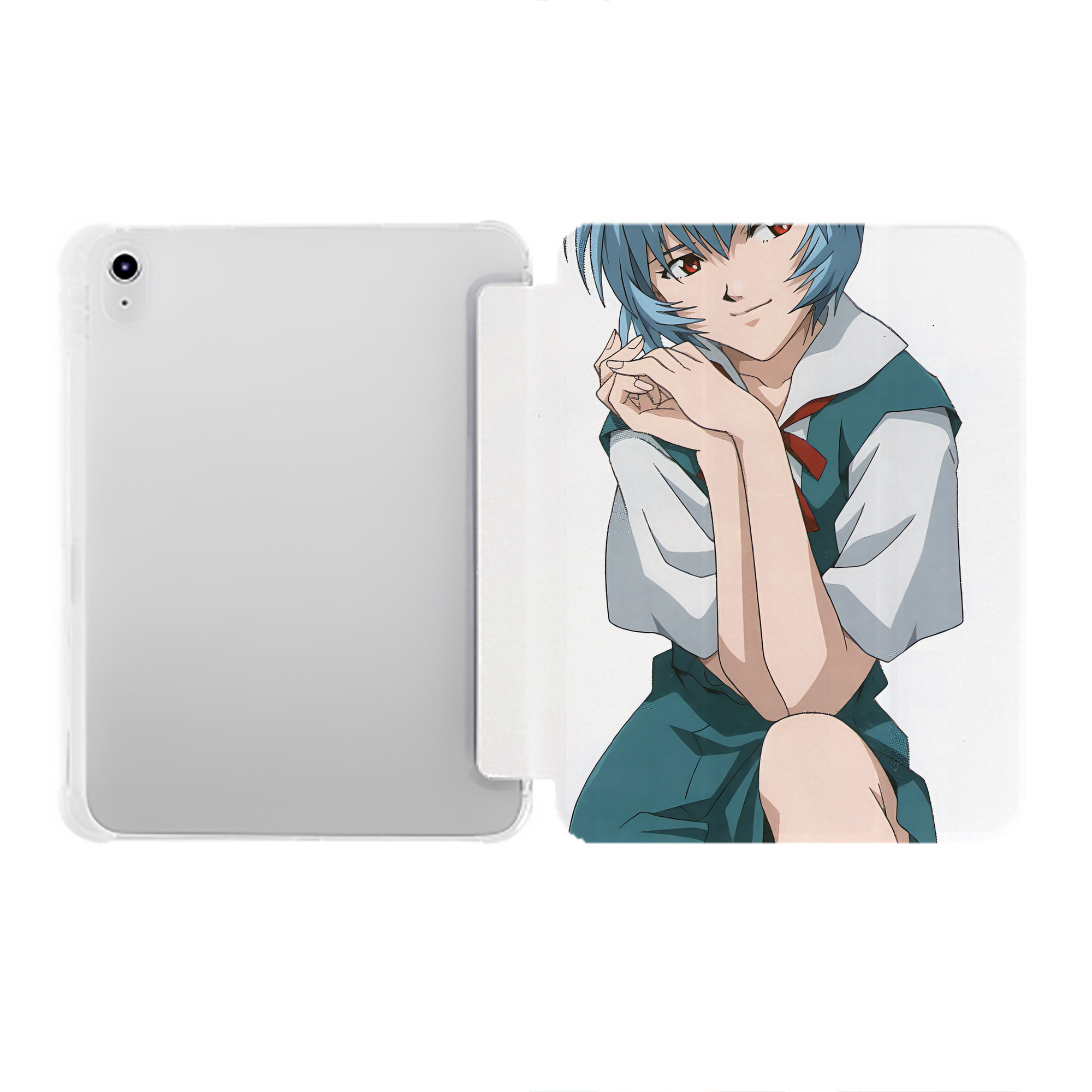 （画像用） EVA 新世紀エヴァンゲリオン IPad ケース ペン収納付き 三つ折りスタンド PUレザー×シリコン 対応機種9.5/10.5/10.9インチ